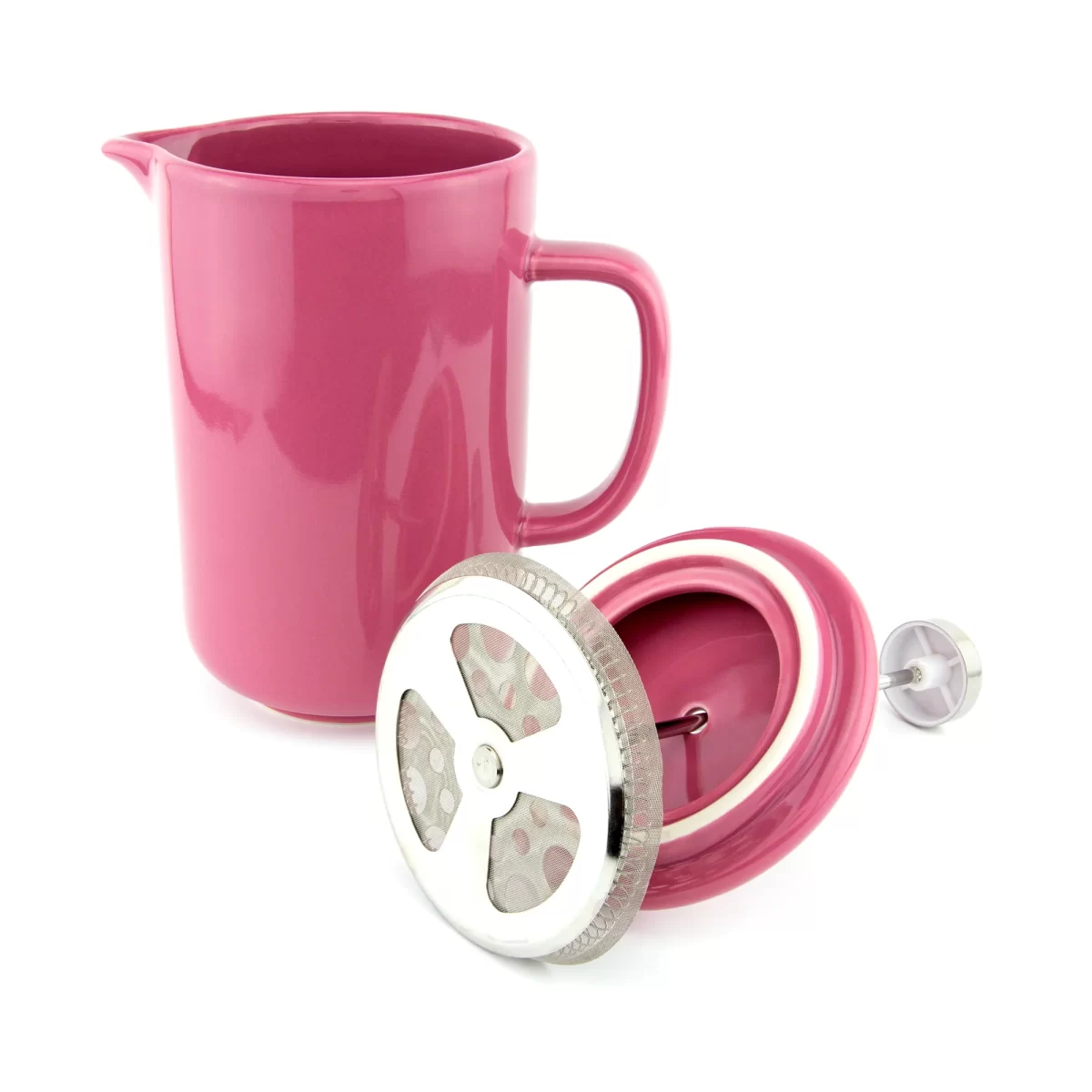 Upper Street Six Cup Pink Ceramic Percolé Cafetière - Image 3