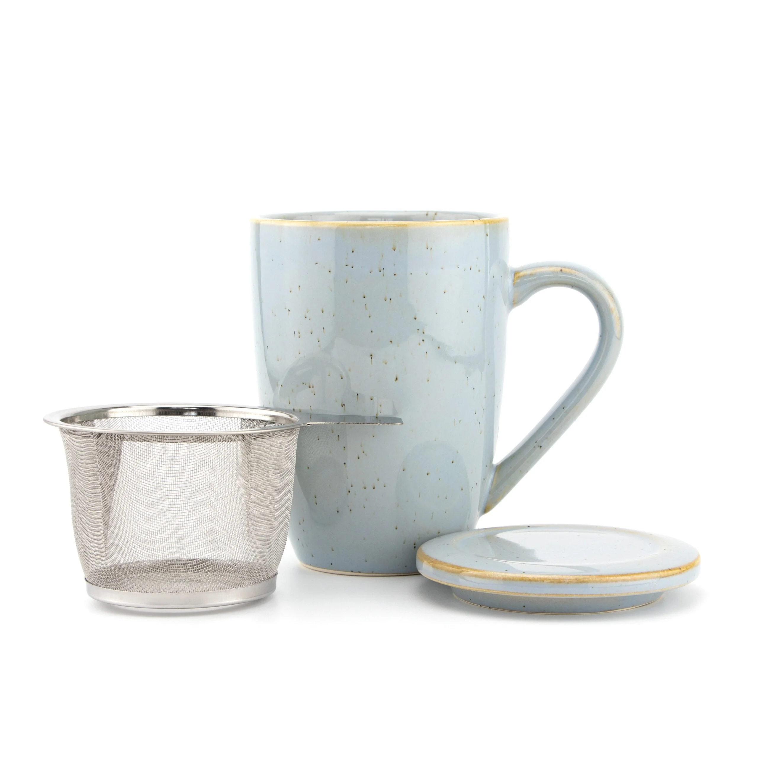 The Sustainable Tea Infuser Revolution Brewing Sustainability One Cup at a Time | Upper Street Home Bergen-Duck-Egg-Infuser-Lid-Out