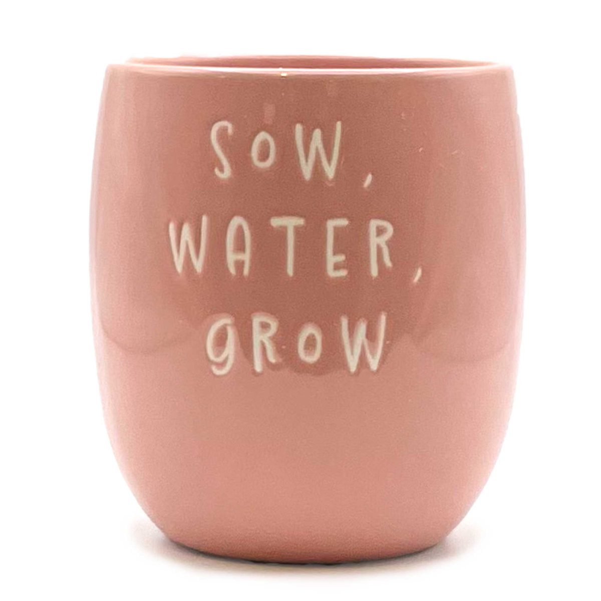 Scandi Home Set of 3 Pink Ceramic Slogan Planters