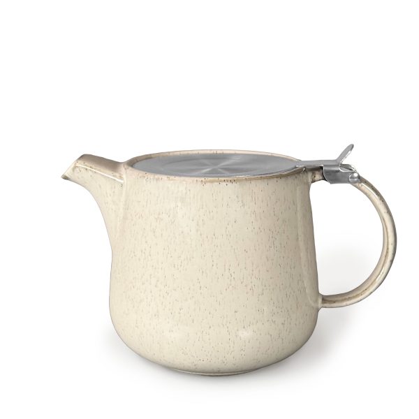 Scandi Home 1L Bergen Cream Reactive Glaze Teapot with Stainless Steel Lid