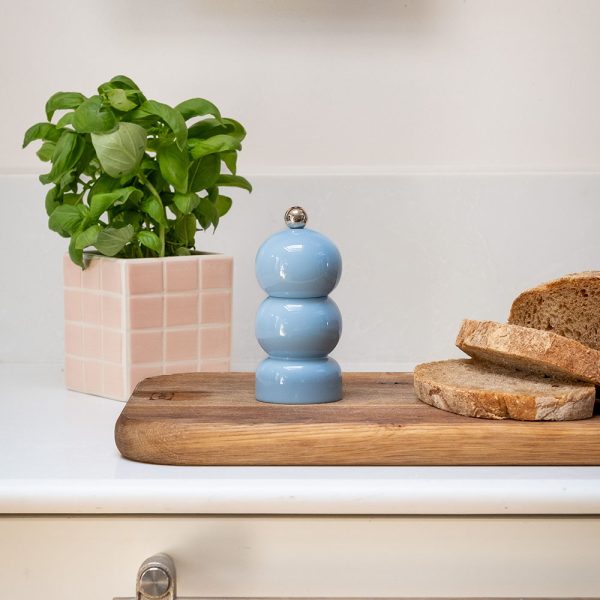 Scandi Home London | Upper Street Home Medium Baby Blue Pepper Mills on kitchen counter