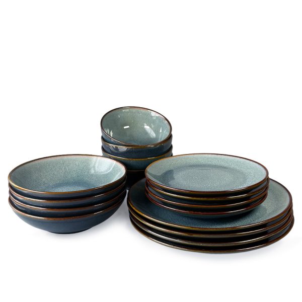 Blue Reactive Glaze Tableware Set