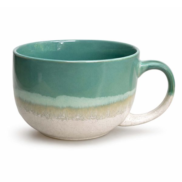 Mint green reactive glaze mug 720ml