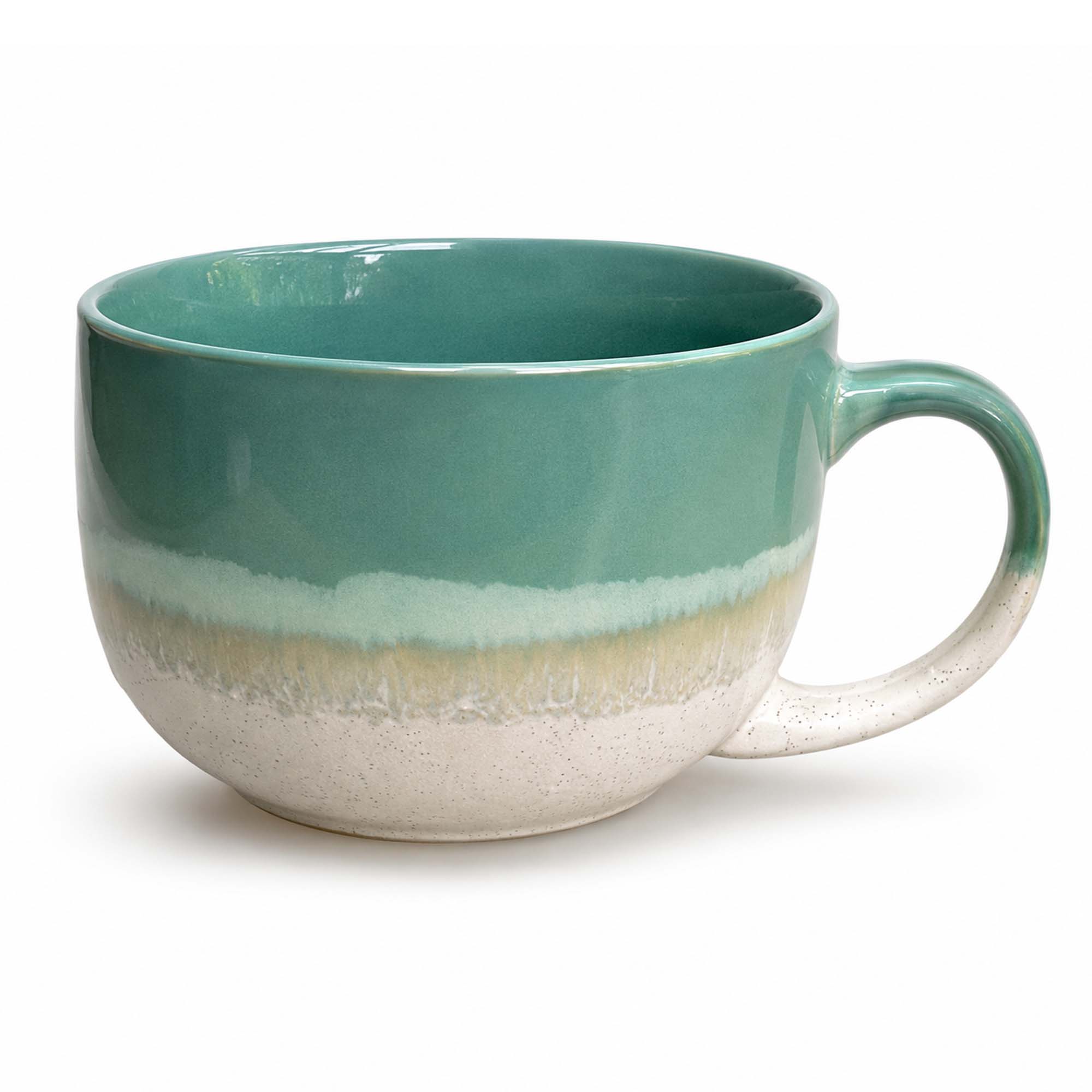 Scandi Home Aurelia Large Ceramic Coffee Mugs, Set of 2, 720ml, Mint Green Reactive Glaze | Upper Street Home Mint green reactive glaze mug 720ml
