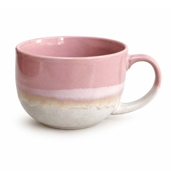 Pink reactive glaze mug