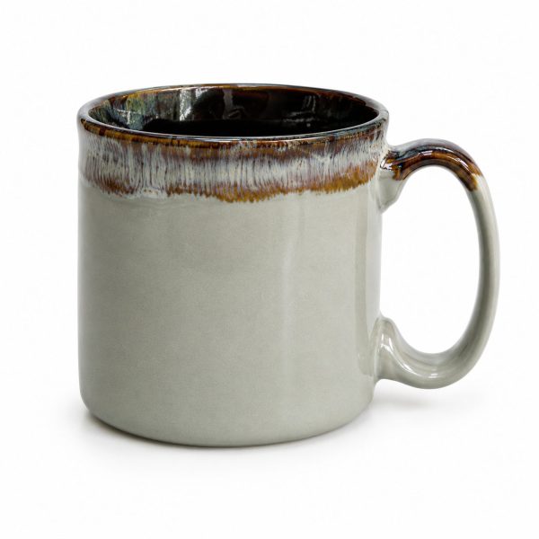 Sage green reactive glaze mug