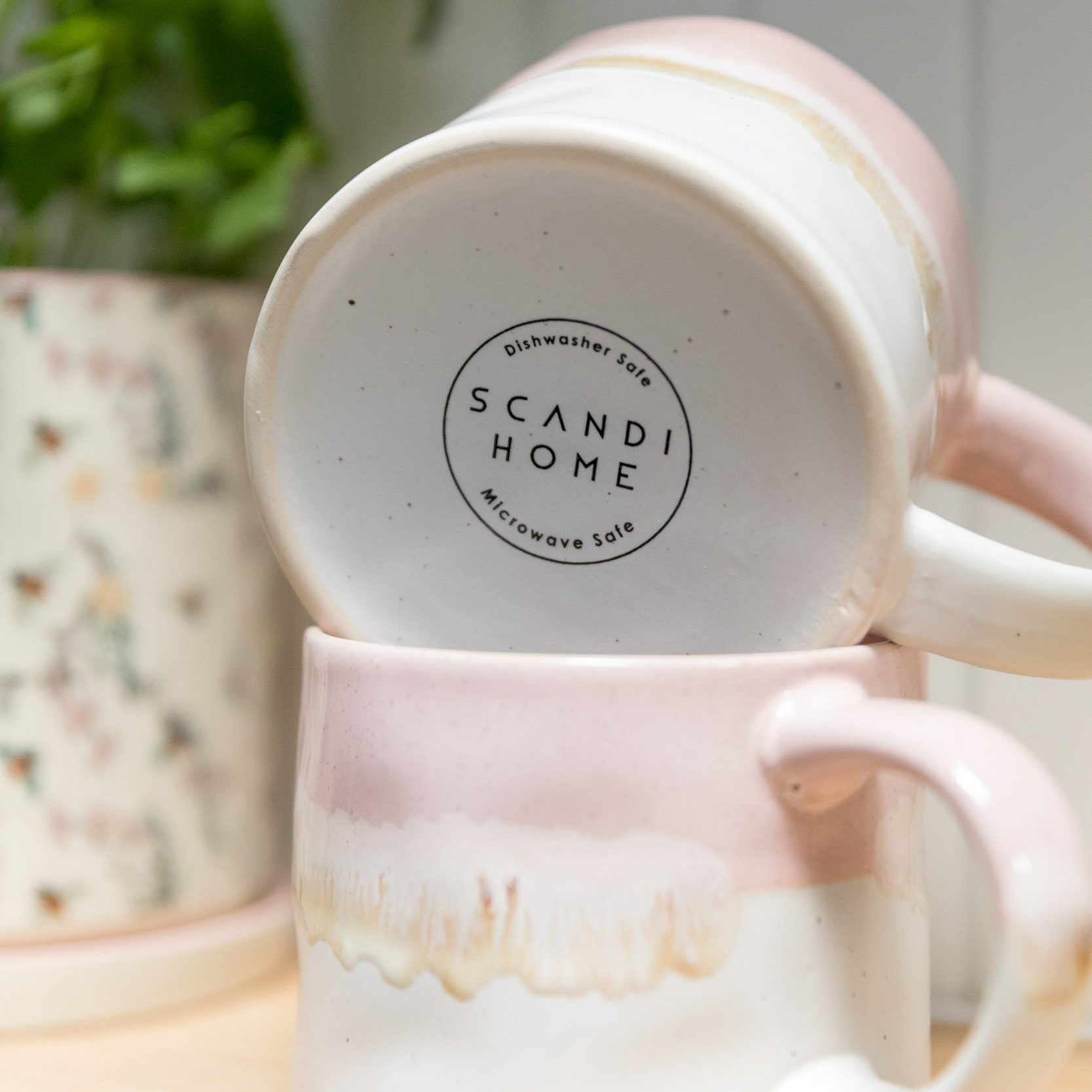 Scandi Home Nova Ceramic Coffee Mugs, Set of 2, 460ml, Pink Reactive Glaze | Upper Street Home Scandi Home Nova Ceramic Coffee Mugs, Set of 2, 460ml, Pink Reactive Glaze - Image 5