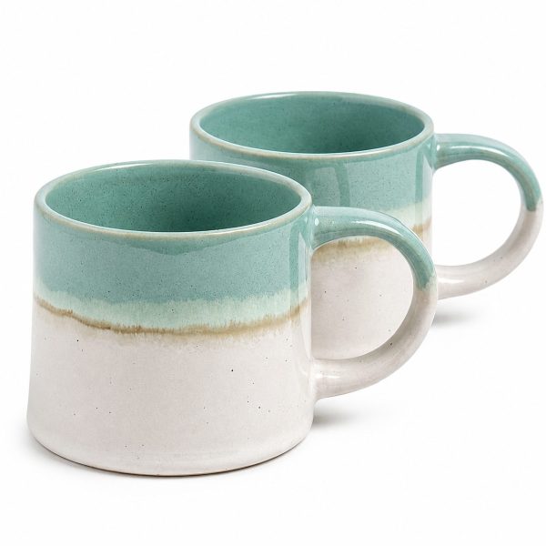Mugs | Upper Street Home Mint green reactive glaze mugs