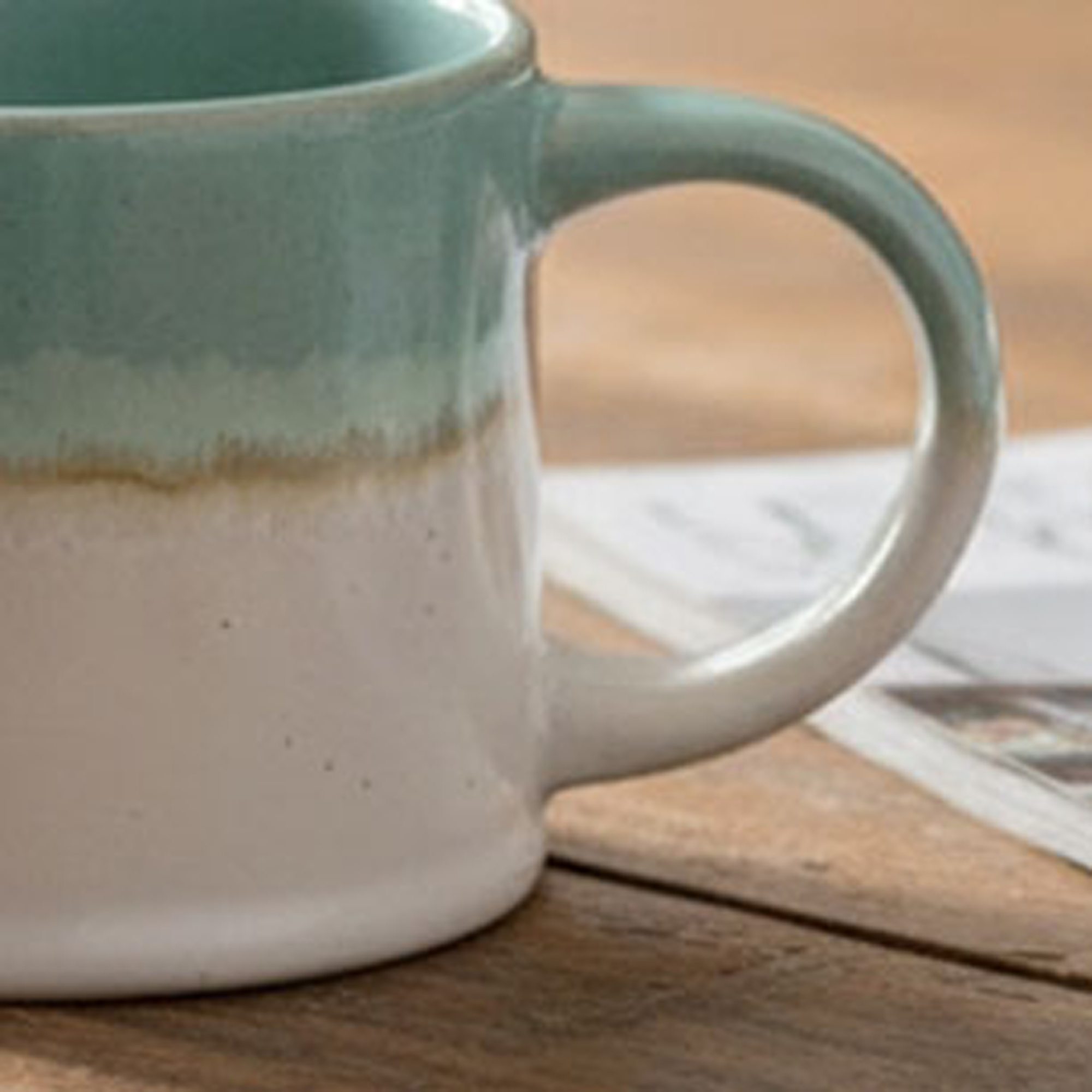 Scandi Home Nova Ceramic Coffee Mugs, Set of 2, 460ml, Mint Green Reactive Glaze | Upper Street Home Scandi Home Nova Ceramic Coffee Mugs, Set of 2, 460ml, Mint Green Reactive Glaze - Image 4