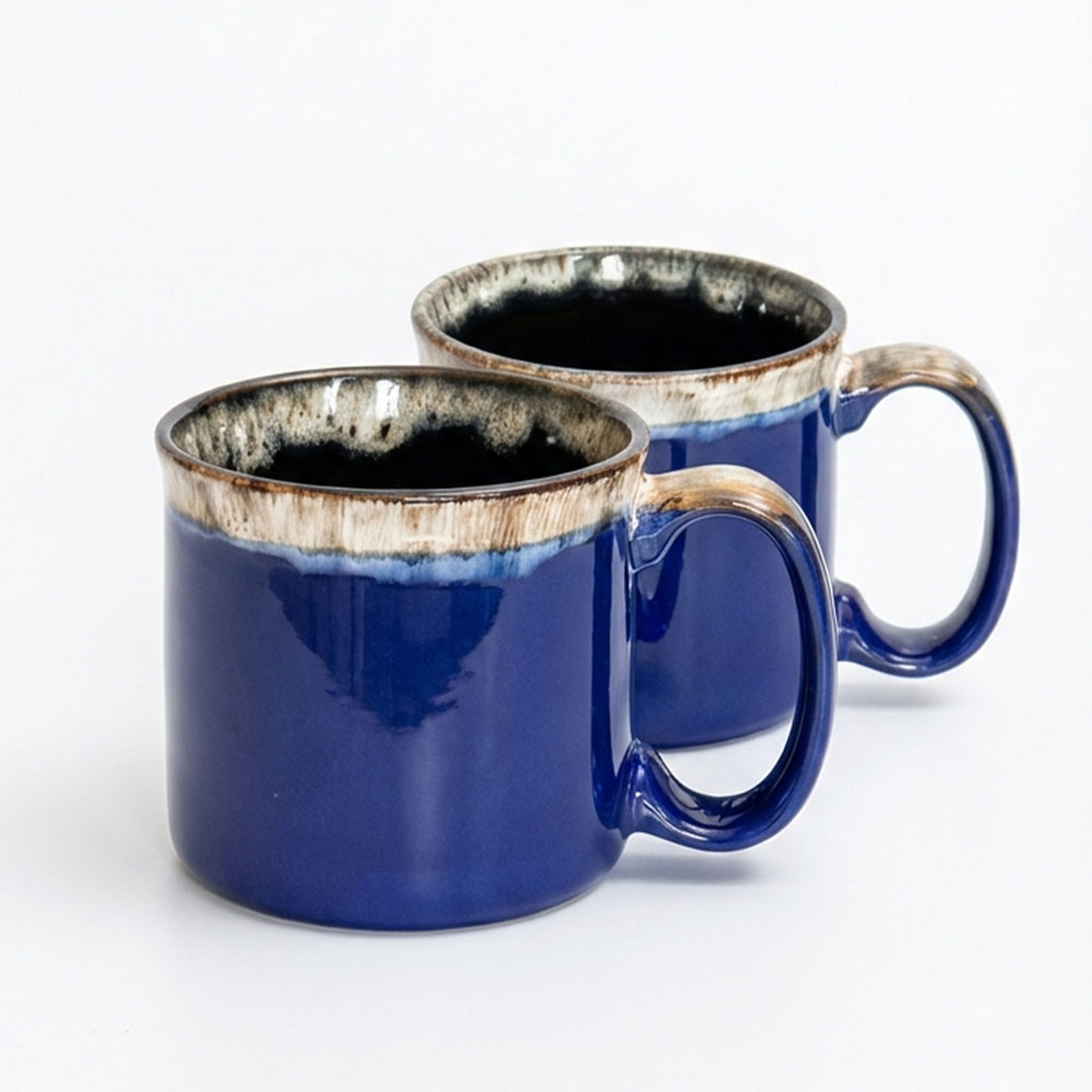 Scandi Home Titan Large Ceramic Coffee Mugs, Set of 2, 560ml, Royal Blue Reactive Glaze | Upper Street Home Scandi Home Titan Large Ceramic Coffee Mugs, Set of 2, 560ml, Royal Blue Reactive Glaze - Image 5