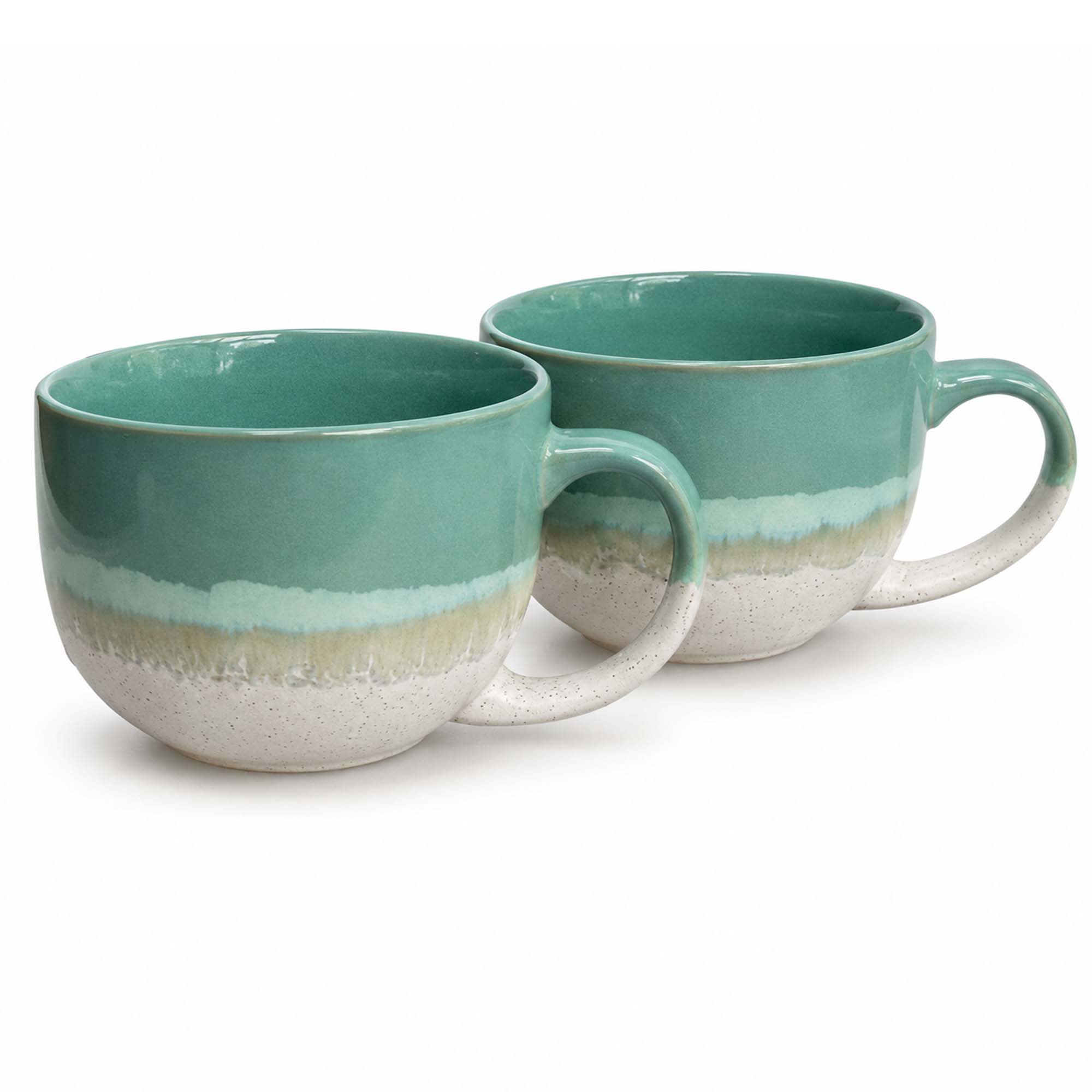 Scandi Home Aurelia Large Ceramic Coffee Mugs, Set of 2, 720ml, Mint Green Reactive Glaze | Upper Street Home Scandi Home Aurelia Large Ceramic Coffee Mugs, Set of 2, 720ml, Mint Green Reactive Glaze - Image 4