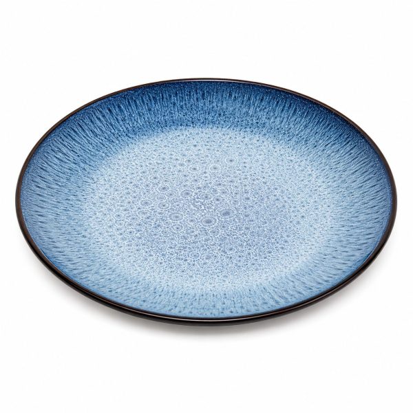 Blue Reactive Glaze Ceramic DInner plate