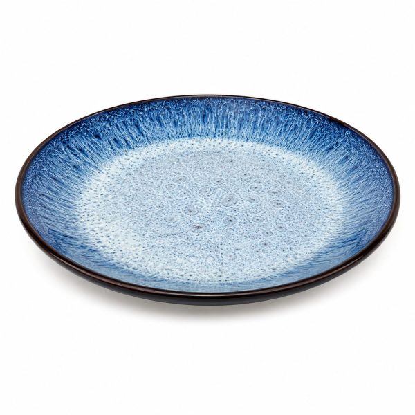 Blue Reactive Glaze Ceramic Side Plate
