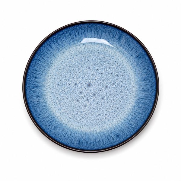 Blue Reactive Glaze Ceramic Side Plate