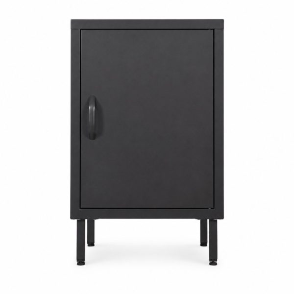 Scandi Home Nivia Tall Slate Grey Metal Locker | Upper Street Home Slate Grey Metal Storage Locker