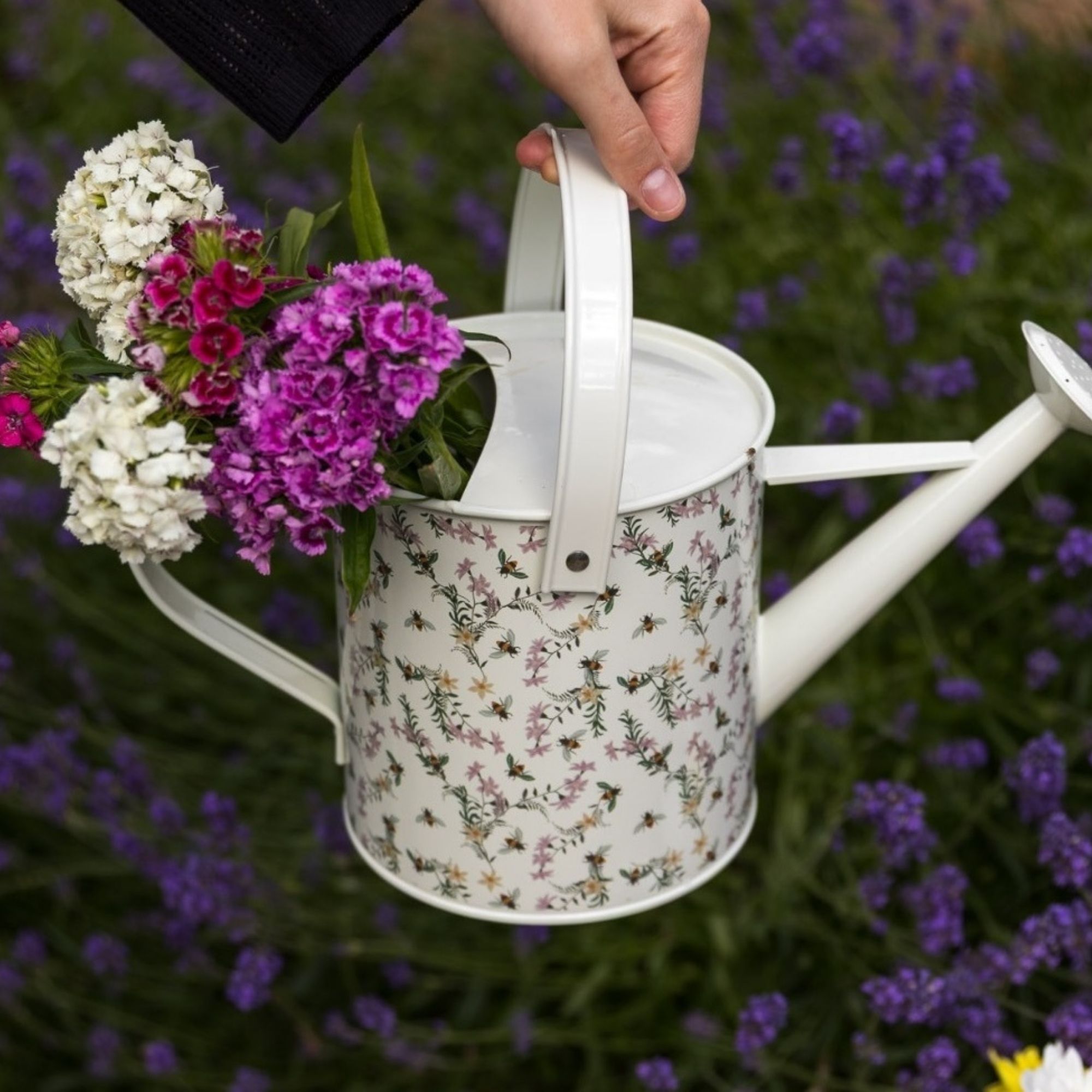 The British Gardening Company 3L Sketchy Bees Outdoor Metal Watering Can | Upper Street Home The British Gardening Company 3L Sketchy Bees Outdoor Metal Watering Can - Image 5