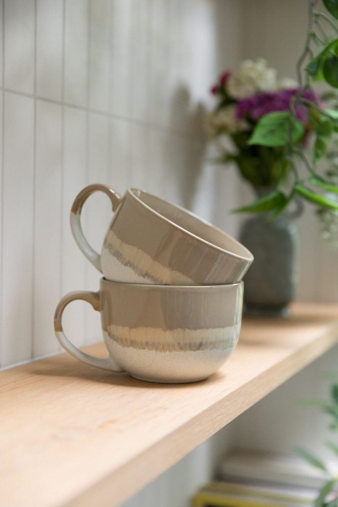 Aurelia natural reactive glaze mug