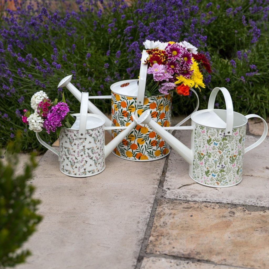 Christmas Gifts | Upper Street Home Printed metal watering cans with flowers