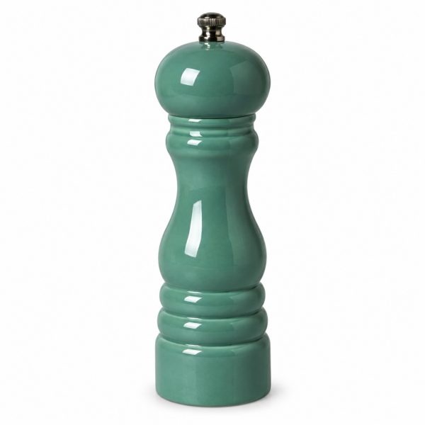 Skandi Home Elva wooden pepper mill in dark teal green lacquer