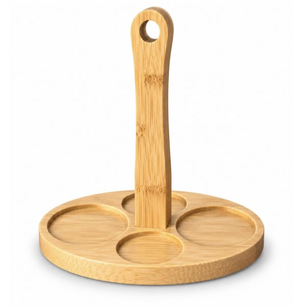 Skandi Home Solen bamboo condiment stand shown on its own