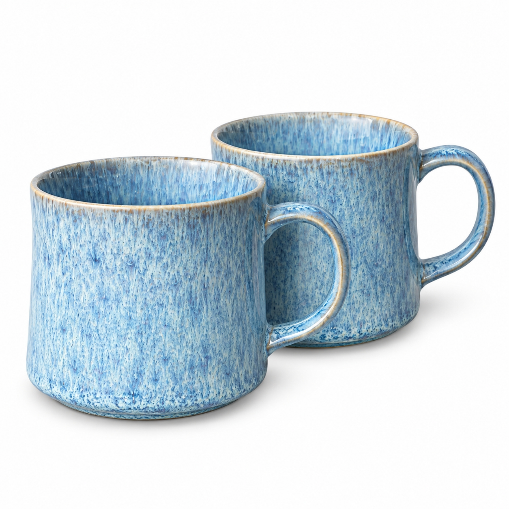 Skandi Home Vega Set of 2 Blue Reactive Speckle Glaze Ceramic Mugs 590ml | Upper Street Home Skandi Home Vega set of 2 large blue speckled reactive glaze mugs